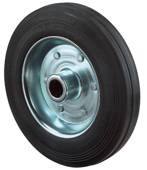 BS Rollen Zwenkwiel 100Mm Rubber Zwart-1