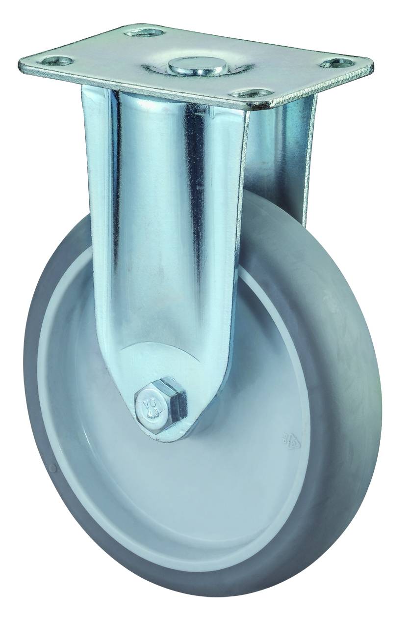 BS Rollen Bokwiel 125Mm Rubber Grijs-1