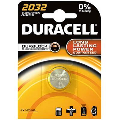 Duracell Knoopcel CR2032 3 V 1 stuk(s) 220 mAh Lithium Elektro 2032