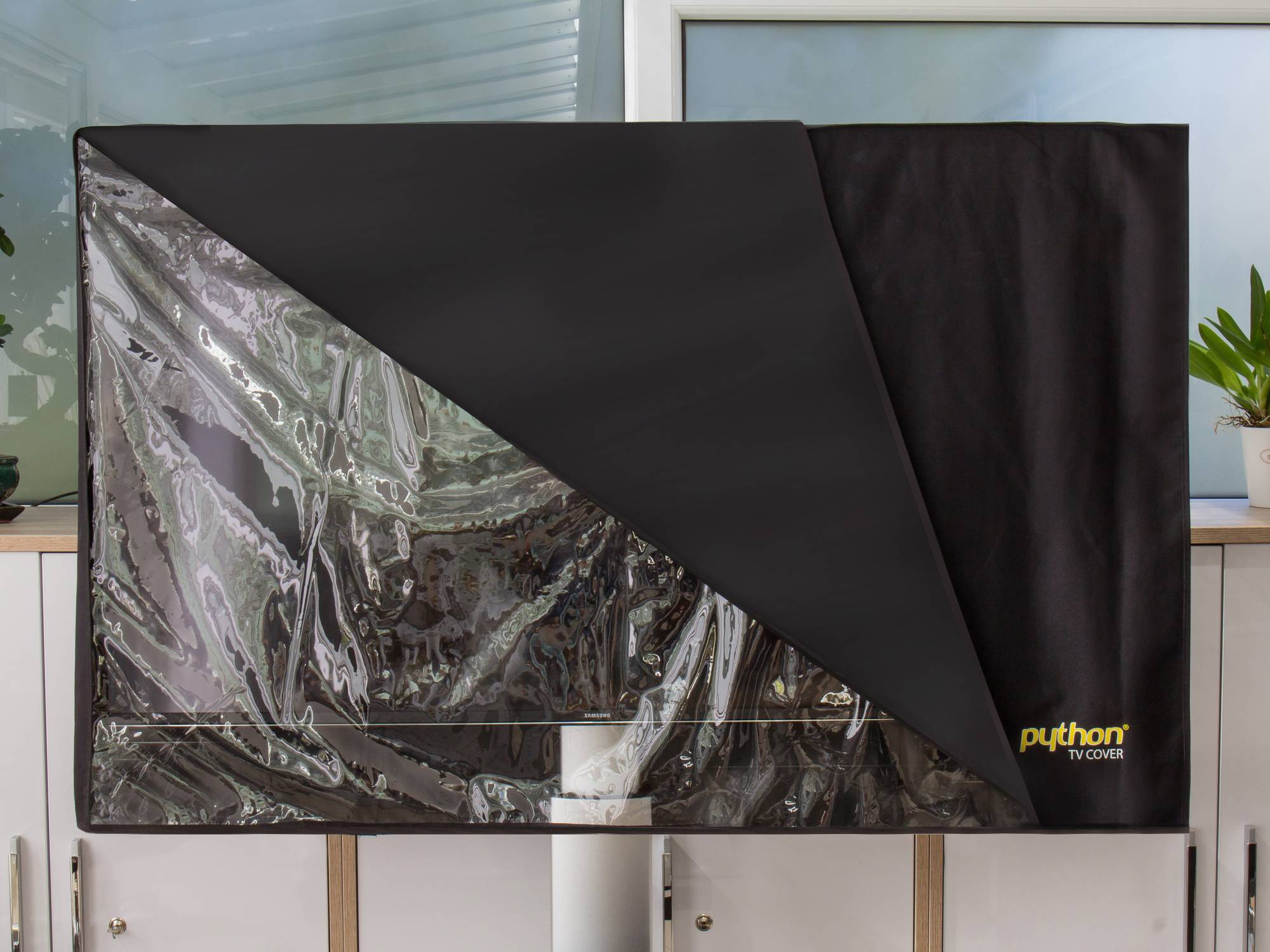 Python beschermhoes met transparante doorkijk voor schermen van 40 tot 43 inch-0