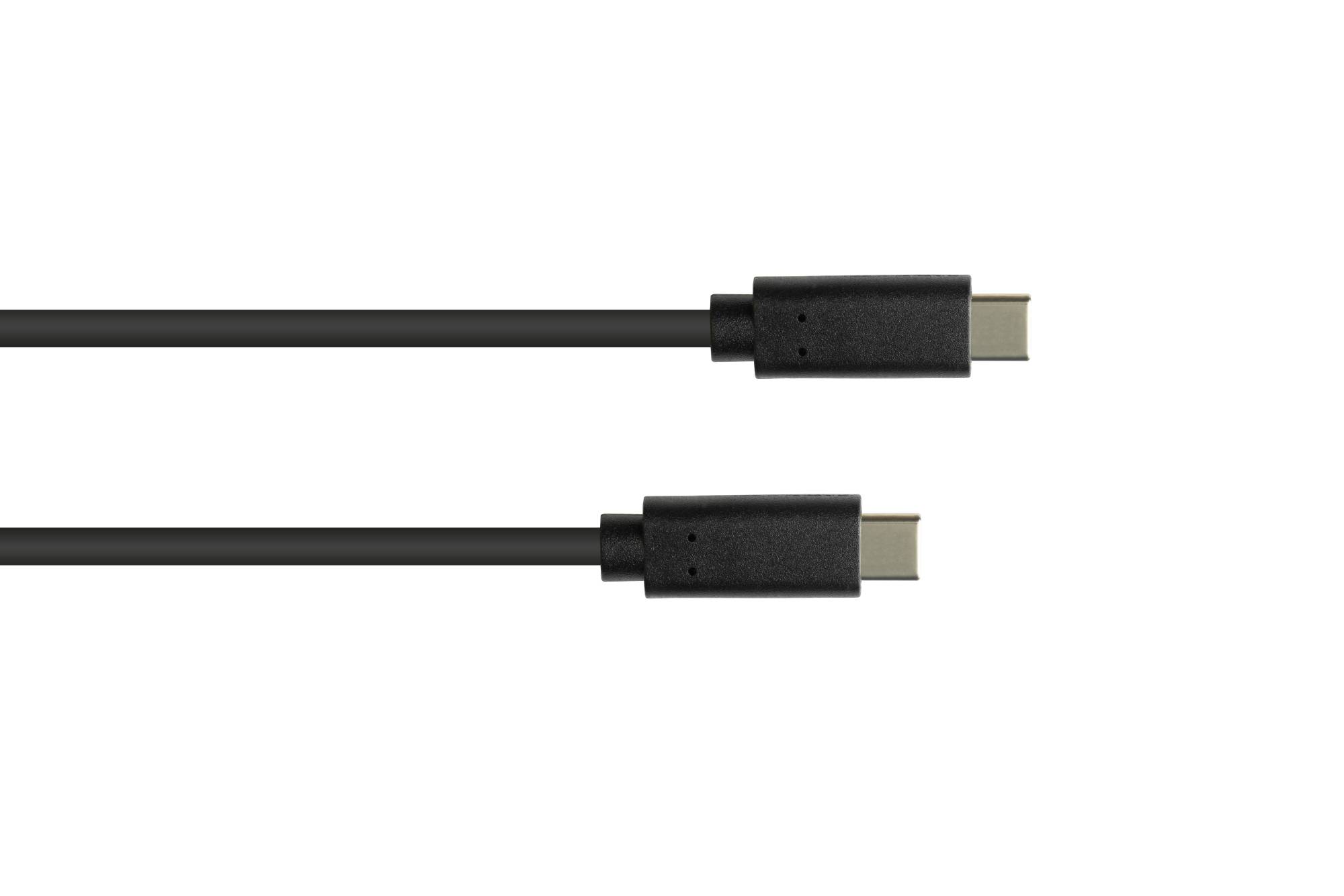 USB-C kabel | USB3.0 5 Gbps | PD 60W | zwart | 0,20 meter-1