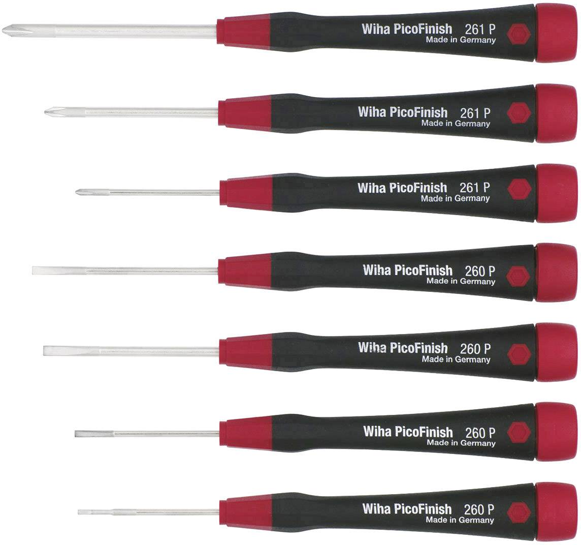Wiha 260P K7 Schroevendraaierset Elektronica en fijnmechanica 7-delig Plat, Kruiskop Phillips