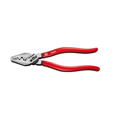 Rode Wiha combinatietang met gebogen handgreep en zilveren bekken, geschikt voor algemene reparatie- en installatiewerkzaamheden.