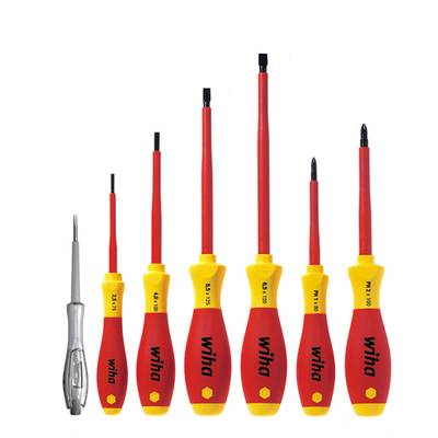 Wiha SoftFinish electric 320N K7 VDE Schroevendraaierset 7-delig Plat, Kruiskop Phillips