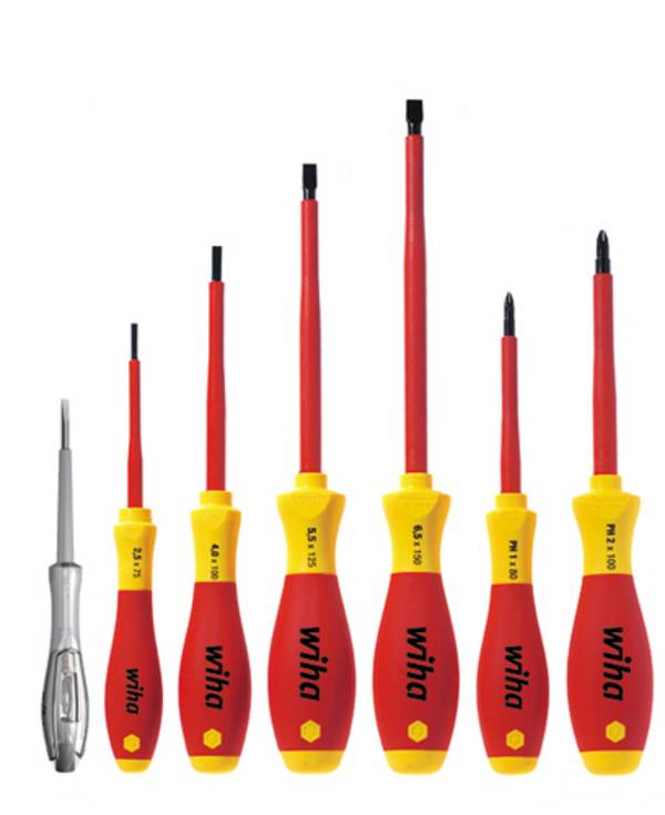 Wiha 320N K7 Schroevendraaierset VDE 7-delig Plat, Kruiskop Phillips