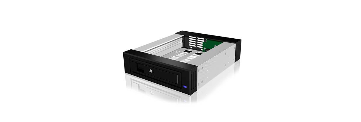 ICY BOX IB-129SSK-B Wechselrahmen, 1x 3,5"/2,5" SATA/SAS HDD zu 1xSATA Host HDD-wisselframe-1