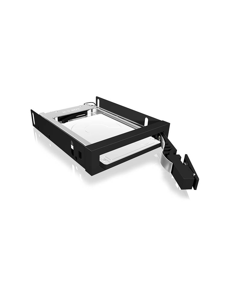 ICY BOX IB-2217StS - 8,89 cm (3.5") - Opslagschijflade - 2.5" - SATA - SATA II - SATA III - Zwart - Aluminium --0