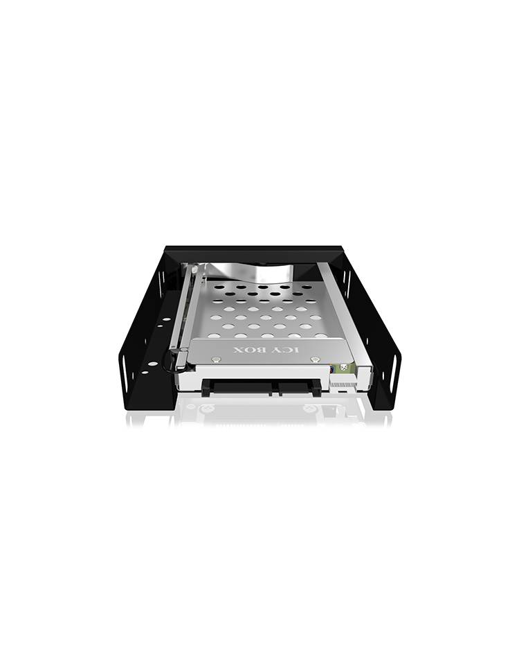 ICY BOX IB-2217StS - 8,89 cm (3.5") - Opslagschijflade - 2.5" - SATA - SATA II - SATA III - Zwart - Aluminium --2