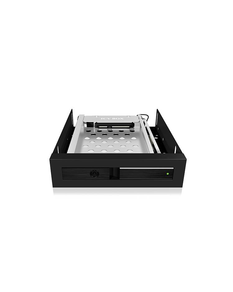 ICY BOX IB-2217StS - 8,89 cm (3.5") - Opslagschijflade - 2.5" - SATA - SATA II - SATA III - Zwart - Aluminium --4