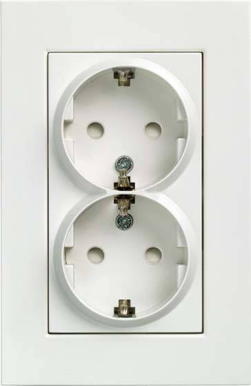Siemens 5UB22133KK Frame Wandcontactdoos met randaarde Delta miro Wit Schakelmateriaal 1 stuk(s)-0