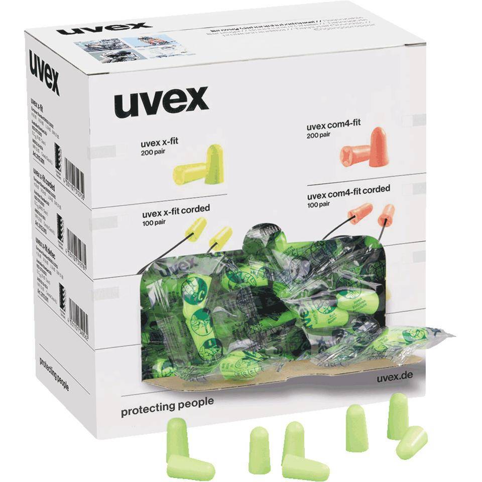 uvex X-fit Oordop | One size | Groen | 200 paar-1