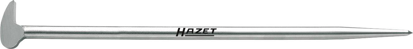 Een zilveren metalen hamer met een puntig en plat uiteinde. De naam 'Hazet' is op de steel gedrukt.