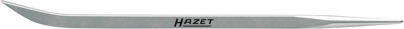 Hefboomgereedschap met gebogen uiteinde, opschrift 'Hazet', vervaardigd uit metaal; gebruikt voor het losmaken of optillen van objecten in de mechanische sector.