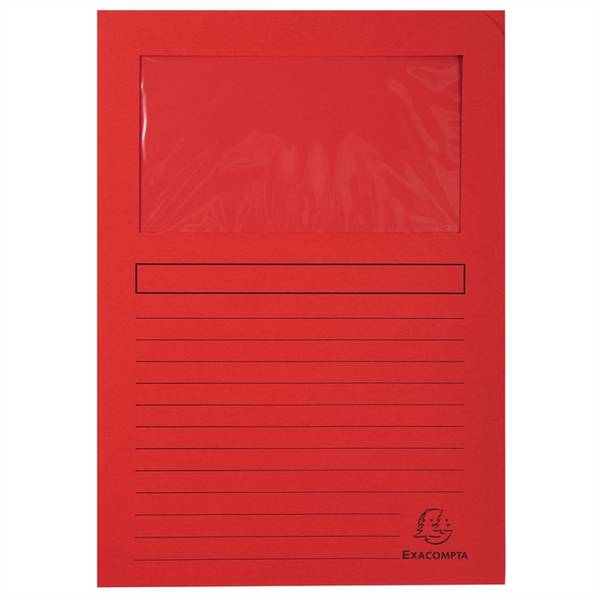 Exacompta 3130630501053  Exacompta -  Venstermap  forever l-model 120gr rood