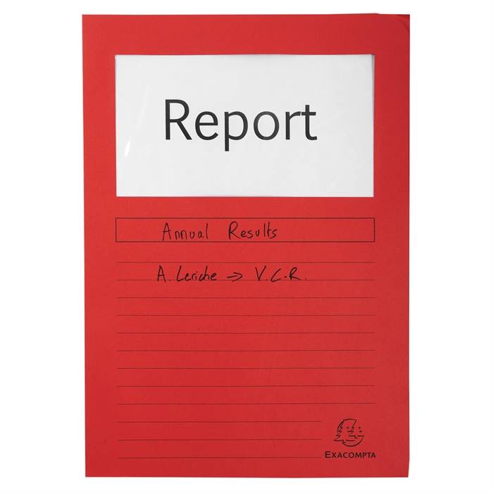 Exacompta 3130630501053 Exacompta - Venstermap forever l-model 120gr rood-1