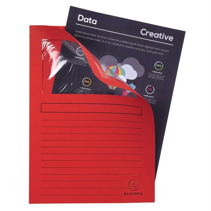 Exacompta 3130630501053 Exacompta - Venstermap forever l-model 120gr rood-3