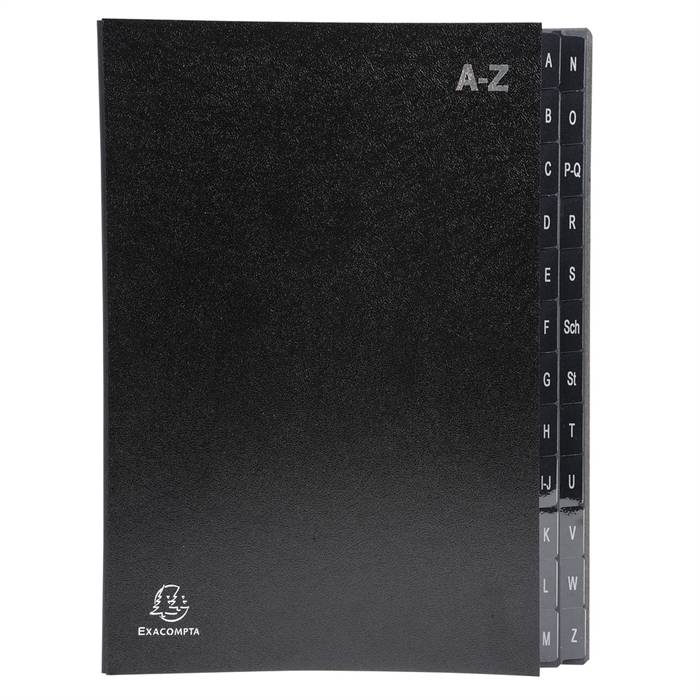 Exacompta 3130630570240 Exacompta - sorteermap Ordonator 24 vakken met tabs A-Z, zwart-0