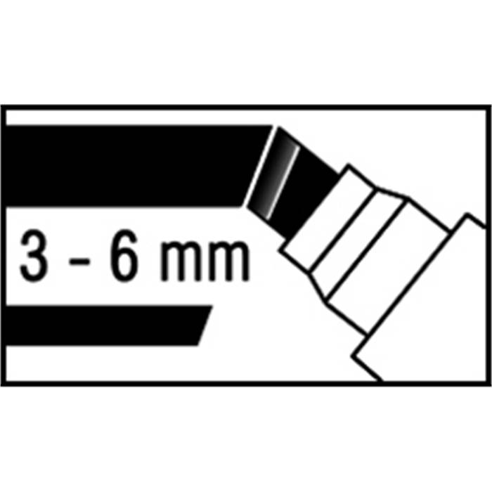 MAUL flipchart marker met beitelpunt 3,0-6,5 mm, set van 4-1