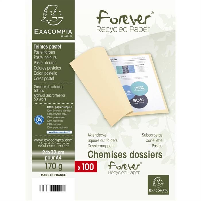 Exacompta 3288584200093 Exacompta - Vouwmap forever a4 170gr grijs-4
