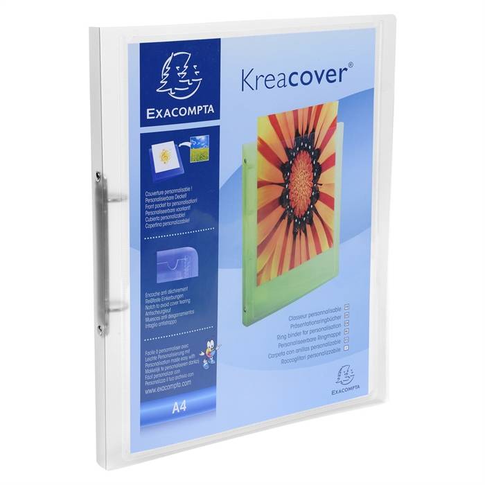 Exacompta 3130630549697 Exacompta - Exaclair Personaliseerbare ringmap Kreacover 2 ringen 15 mm, geassorteerde kleur-2