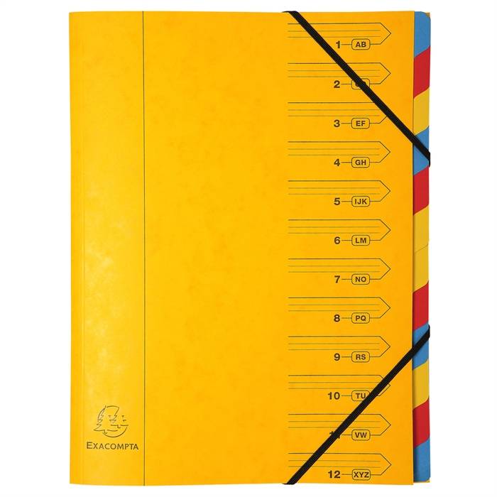 Exacompta 3130630541202 Exacompta - Sorteermap 12-delig, geassorteerde kleuren-2