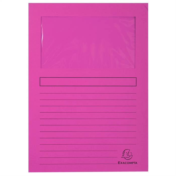 Exacompta 3130630501084 Exacompta - Venstermap forever l-model 120gr roze-0