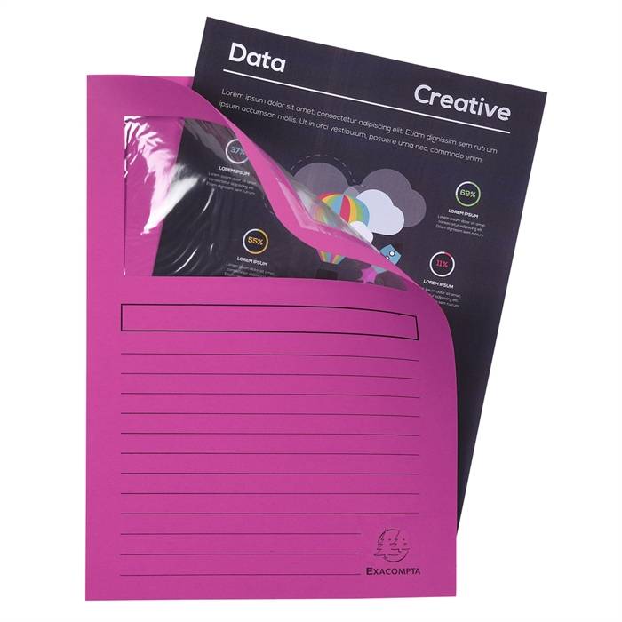 Exacompta 3130630501084 Exacompta - Venstermap forever l-model 120gr roze-3