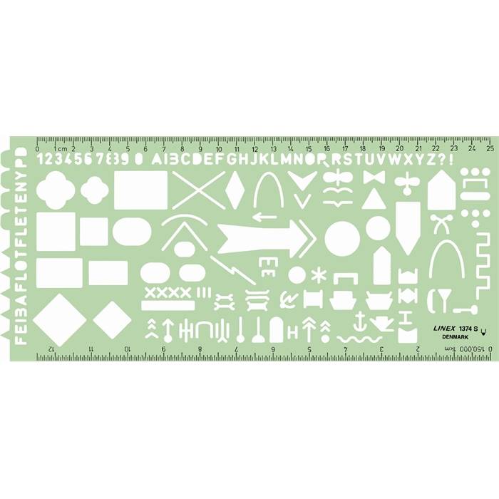 Linex 100413079 sjabloon, groen, transparant plastic-0
