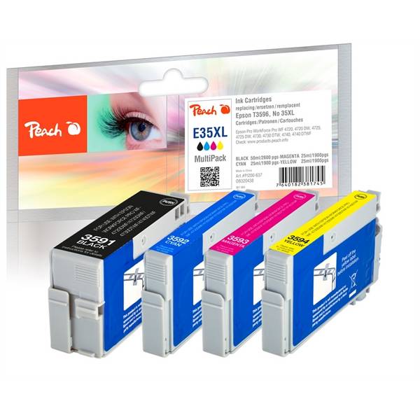 Perzikcartridge Epson T3596 SparPack comp