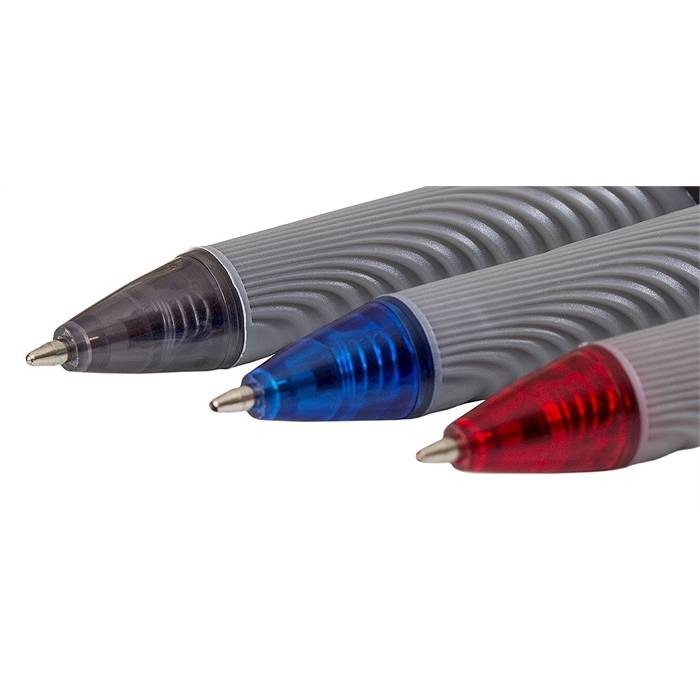 Genie 40004 Balpen Zwart, Blauw, Rood Intrekbare Balpen met Klembevestiging 12 stuks (s)-2