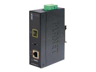 Planet 1000Base-SX / LX naar 10/100/1000Base-T 802.3at PoE industriële mediaconverter (mini-GBIC, SFP)-0