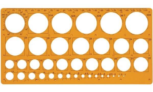 Maped 3154142776204 Maped - Cirkelsjabloon technic 1-35mm-0