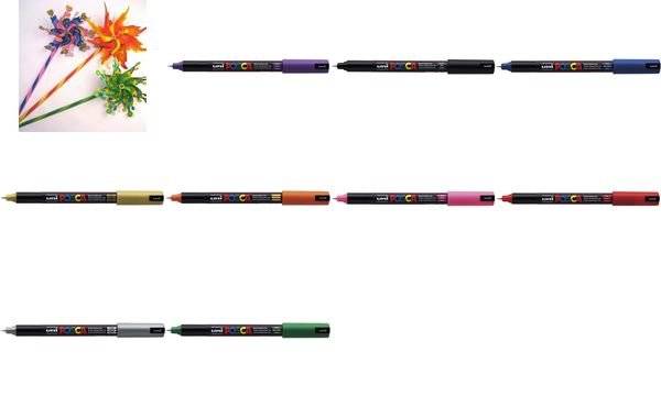 Verfstift Posca PC1MR EF zilver-1