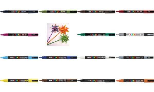 Verfstift Posca PC3M F donkerbruin-1