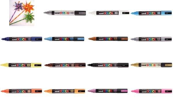 Verfstift Posca PC5M M donkergroen-1