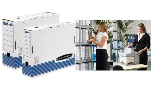 Bankers Box 0043859562589 Bankers Box - System transfer archiefdoos, ft A4, rug van 15 cm, blauw-5
