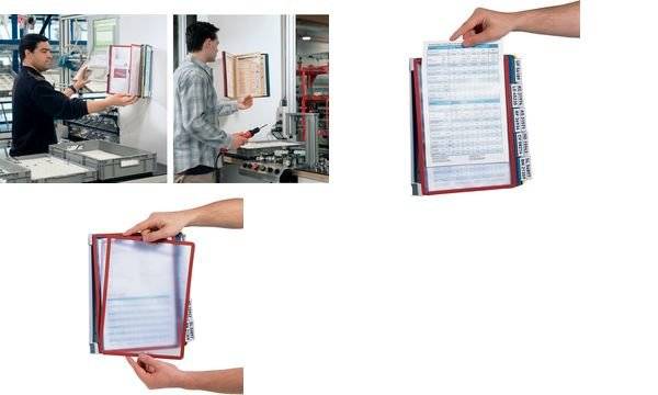 Durable Wandhouder voor bureaustandaard VARIO WALL 10 - 5567 Rood, Geel, Groen, Blauw, Zwart DIN A4 Aantal meegeleverde-4