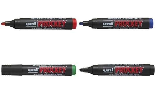 Mitsubishi markeerstift uni PROCKEY wigvormige punt groen-1