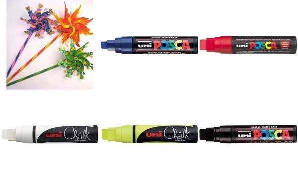Verfstift Posca PC17K extra breed rechthoek wit-1
