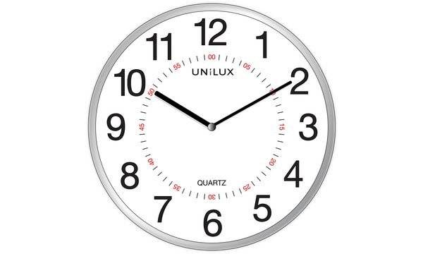 Unilux ARIA wandklok metaal grijs Diameter: 305-1