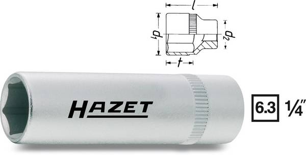 Hazet 850LG 850LG-10 Dop (zeskant) Dopsleutelinzetstuk  10 mm     1/4" (6,3 mm)