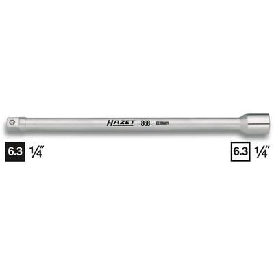 Metalen uittrekstang van Hazet, met opschrift '868 Germany'. Aan beide uiteinden 6,3 mm (1/4 inch) aansluitingen.