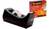 3M Scotch Tischabroller C38, inkl. Klebefilm Clear, schwarz aus ABS Kunststoff (83980)