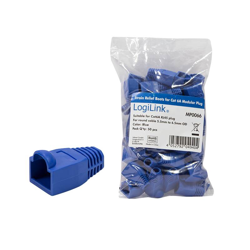 Logilink modulaire RJ45-stekker kabeloog 6,5 mm blauw 50 stuks-3