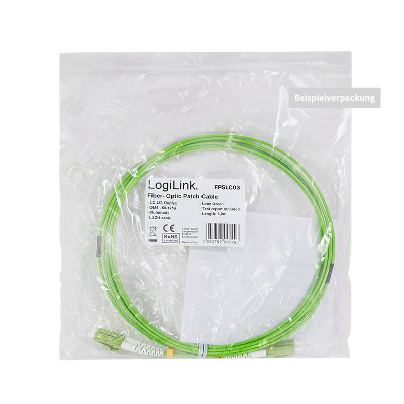 LOGILINK FP5LC00 Glasvezel patchkabel; OM5; LC/UPC,aan beide zijden; 0,5m; LSZH - 1 stuk-4