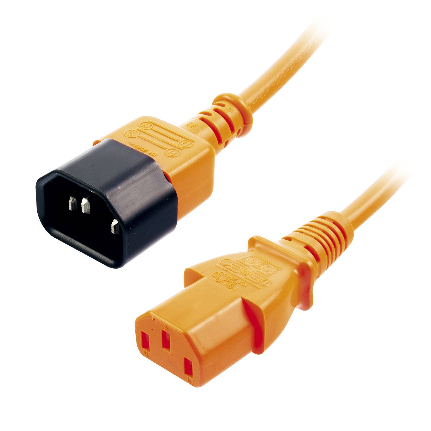 LINDY IEC-verlengkabel C14 - C13 oranje 0,5m-2