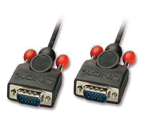 LINDY 31443 VGA-kabel VGA Aansluitkabel VGA-stekker 15-polig, VGA-stekker 15-polig 5.00 m Zwart Afgeschermd (dubbel)-1