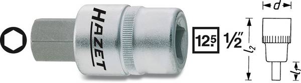 Hazet 986 986-9 Dopsleutel-bitinzet  1/2" (12,5 mm)