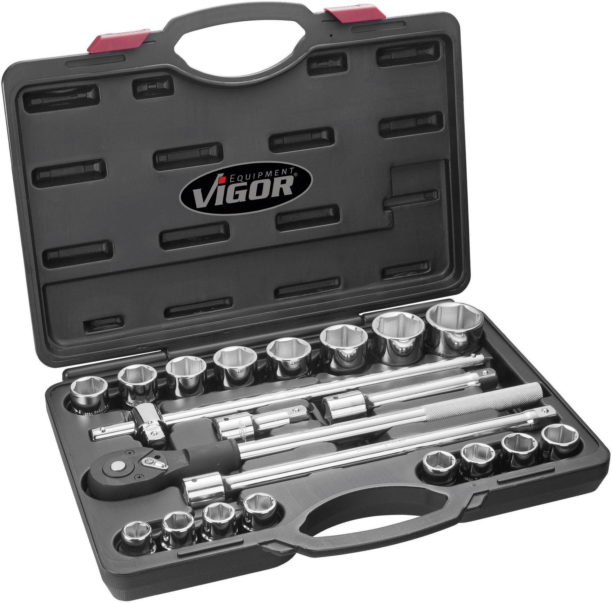 Vigor V2318 Dopsleutelset Metrisch 3/4" (20 mm) 21-delig