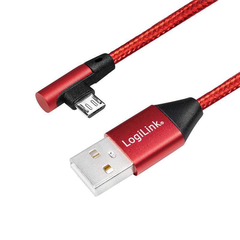 LogiLink CU0149 USB-kabel USB 2.0 0,3 m USB A Micro USB B Rood-4